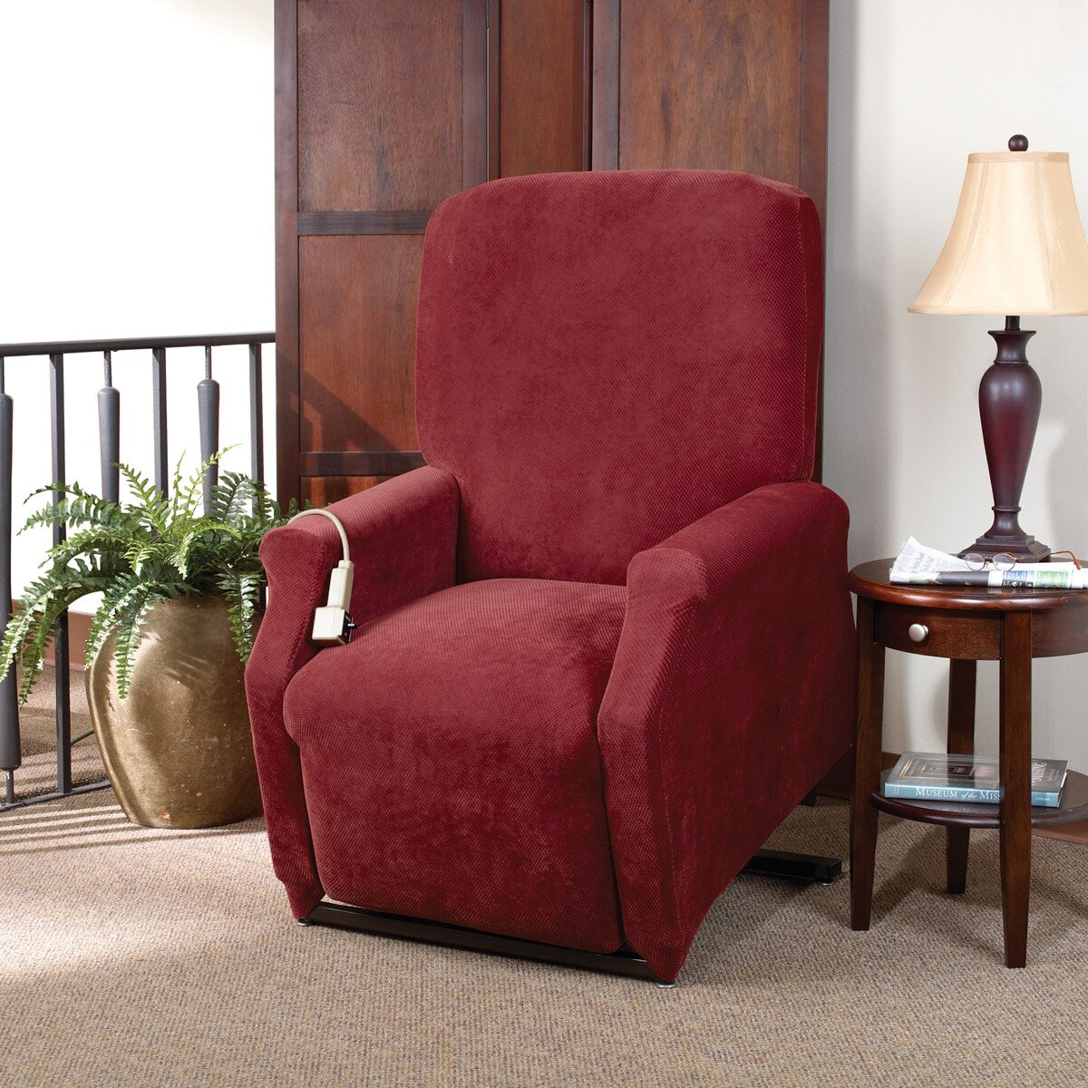 SureFit Stretch Pique Lift Recliner Slipcover
