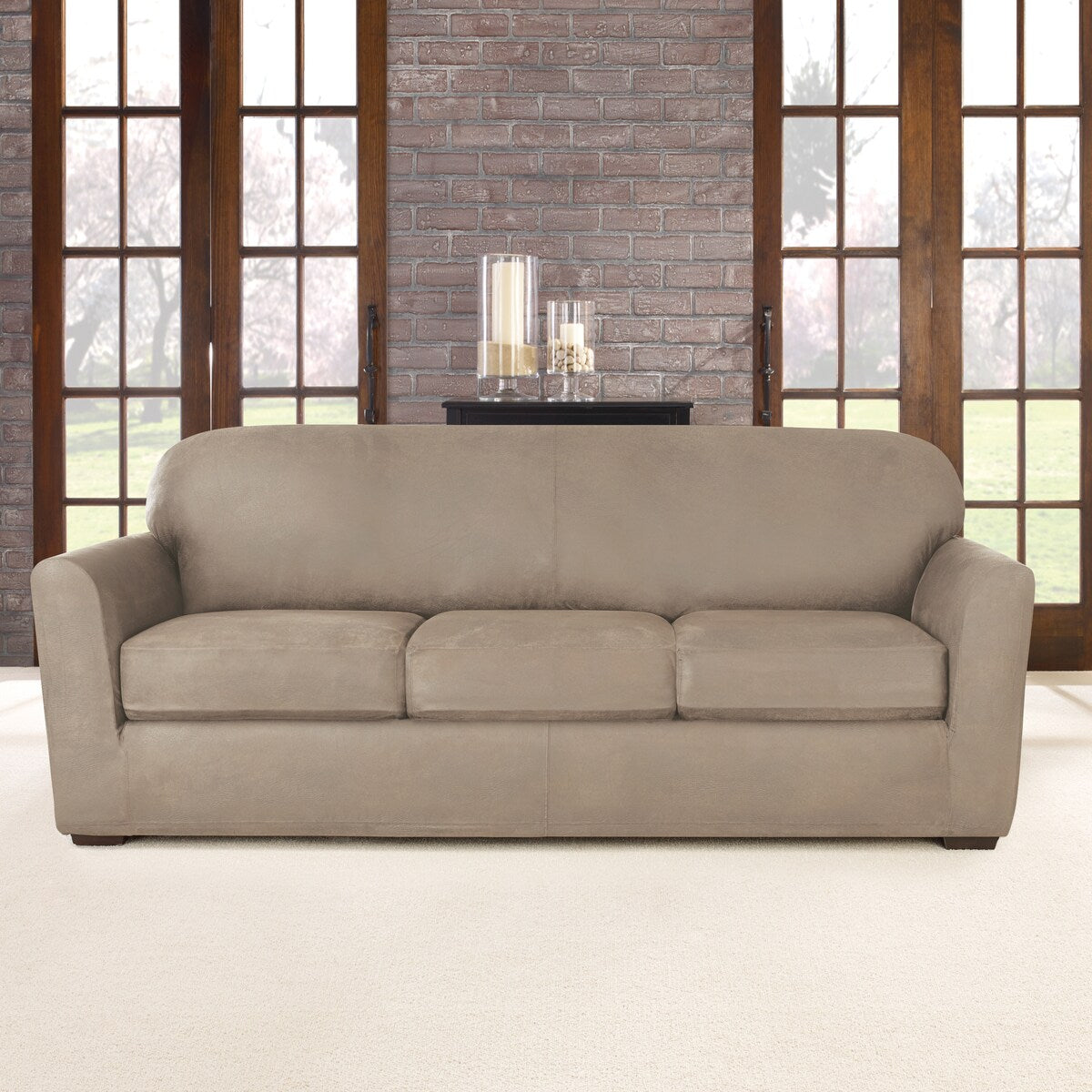 SureFit Ultimate Stretch Leather 4 Piece Sofa Slipcover