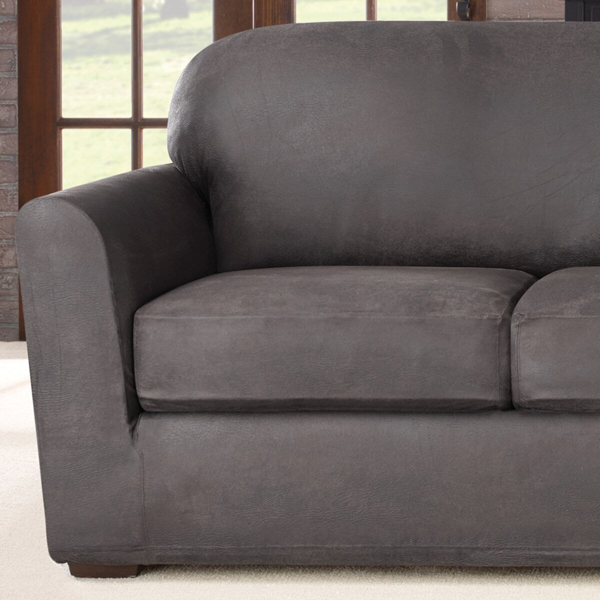 SureFit Ultimate Stretch Leather 4 Piece Sofa Slipcover