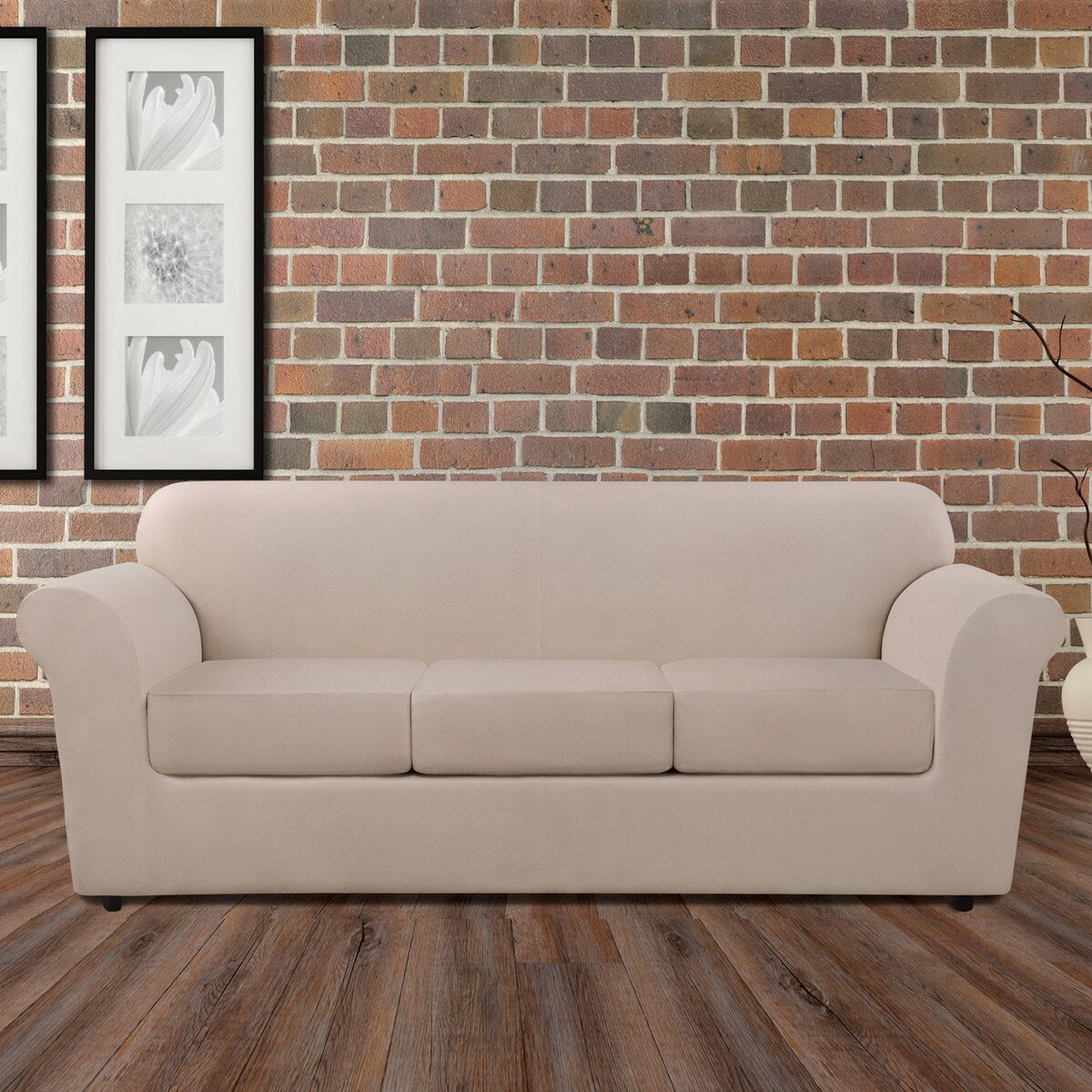 SureFit Ultimate Stretch Leather 4 Piece Sofa Slipcover