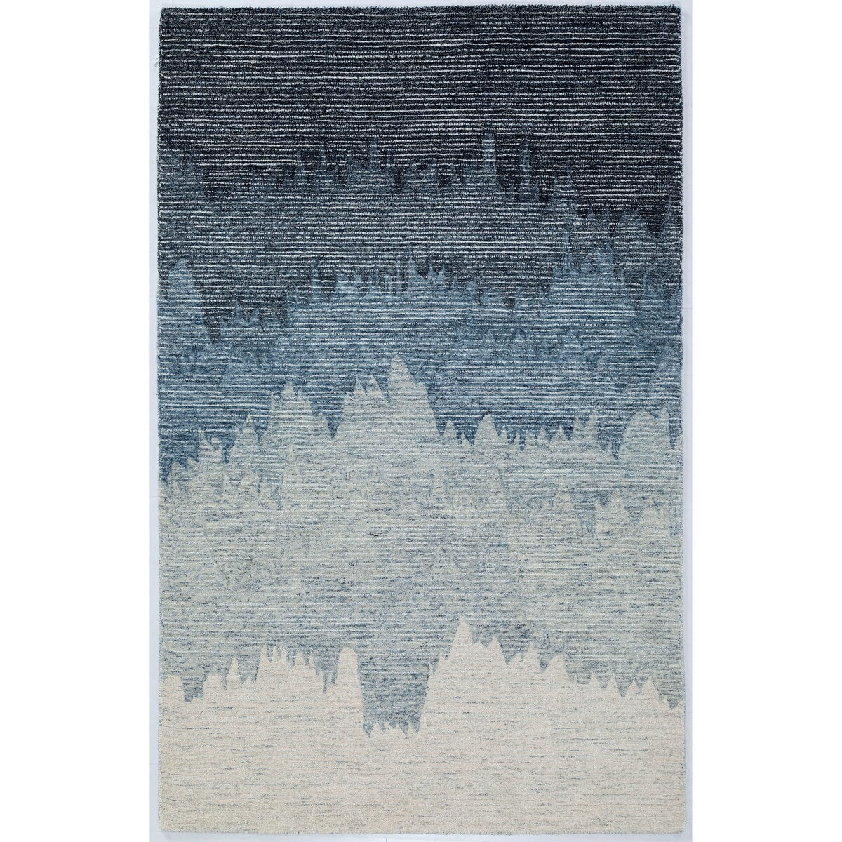 NuStory Surf Hand Tufted Abstract Area Rug in Blue