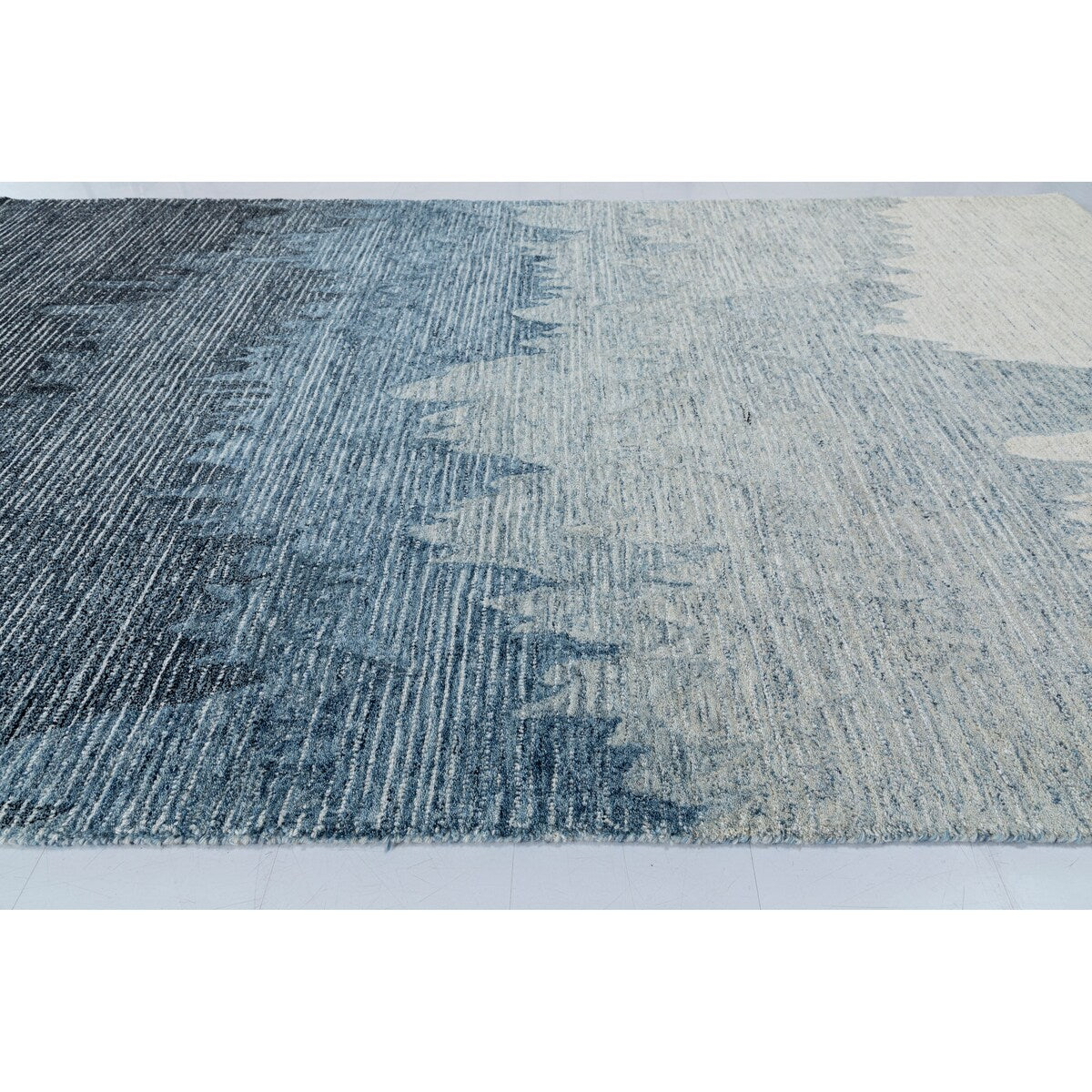 NuStory Surf Hand Tufted Abstract Area Rug in Blue
