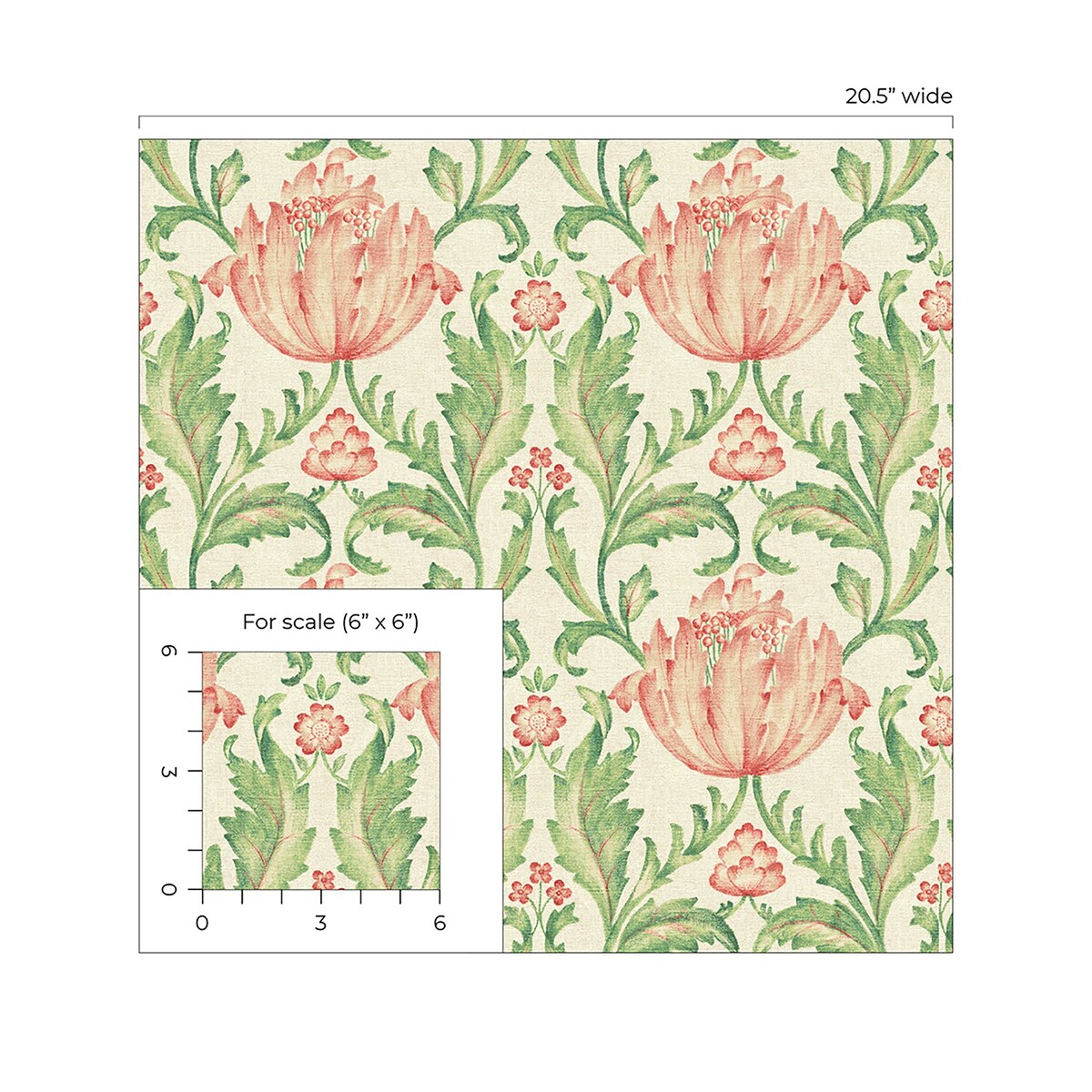 Surface Style Charmed Beauty Spring Peel and Stick Wallpaper - 20.5 in. W x 18 ft. L