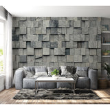 Surface Texture Wallpaper Wall Mural - Abstract Stacked Stone Cubes