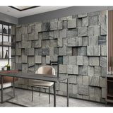 Surface Texture Wallpaper Wall Mural - Abstract Stacked Stone Cubes