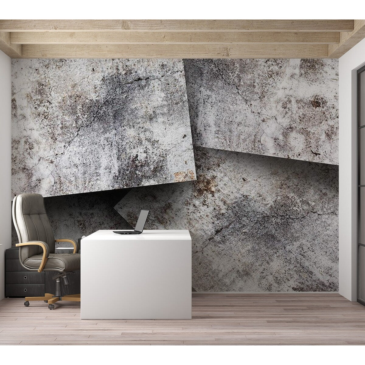 Surface Texture Wallpaper Wall Mural - Concrete Cards