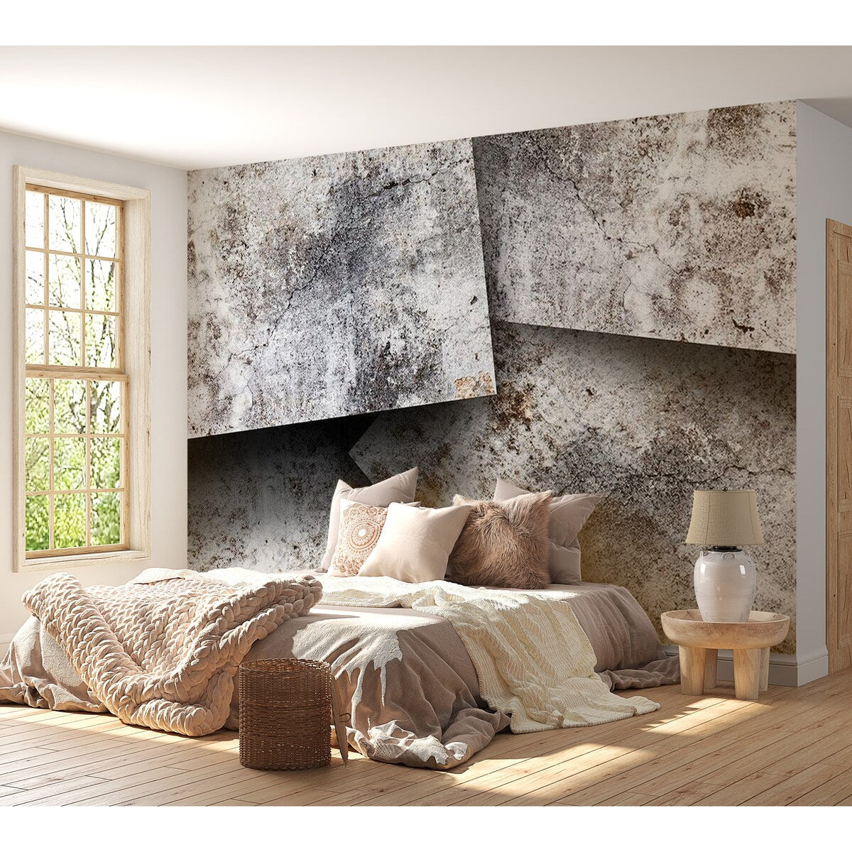 Surface Texture Wallpaper Wall Mural - Concrete Cards