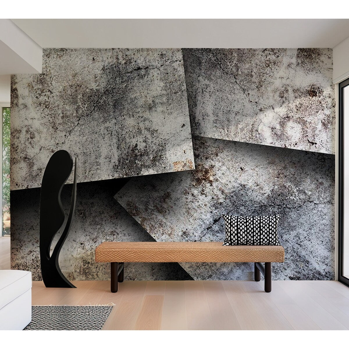 Surface Texture Wallpaper Wall Mural - Concrete Cards