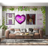 Surface Texture Wallpaper Wall Mural - Home Fantasy on White Wood