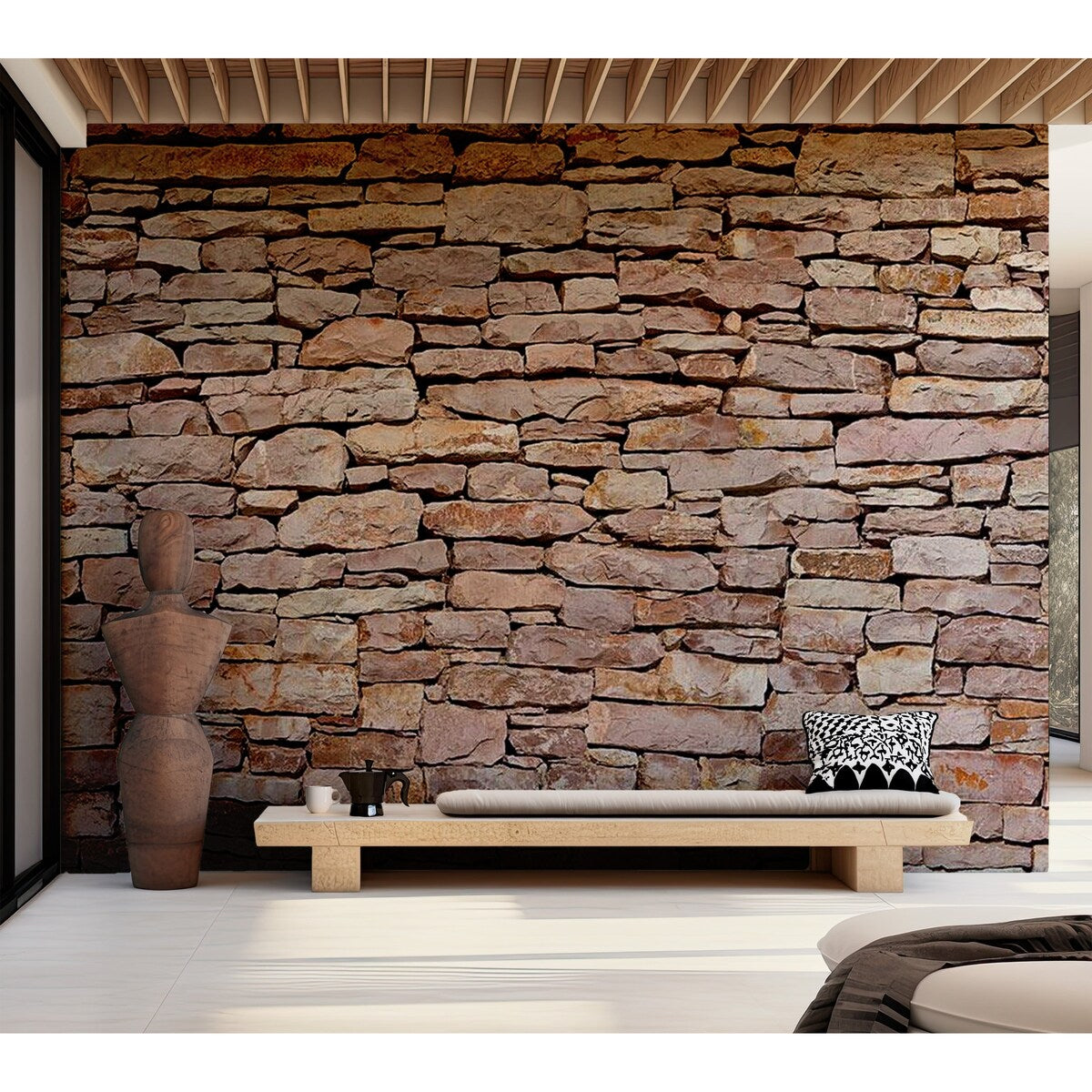 Surface Texture Wallpaper Wall Mural - Natural Stone Wall