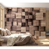 Surface Texture Wallpaper Wall Mural - Wooden Finesse