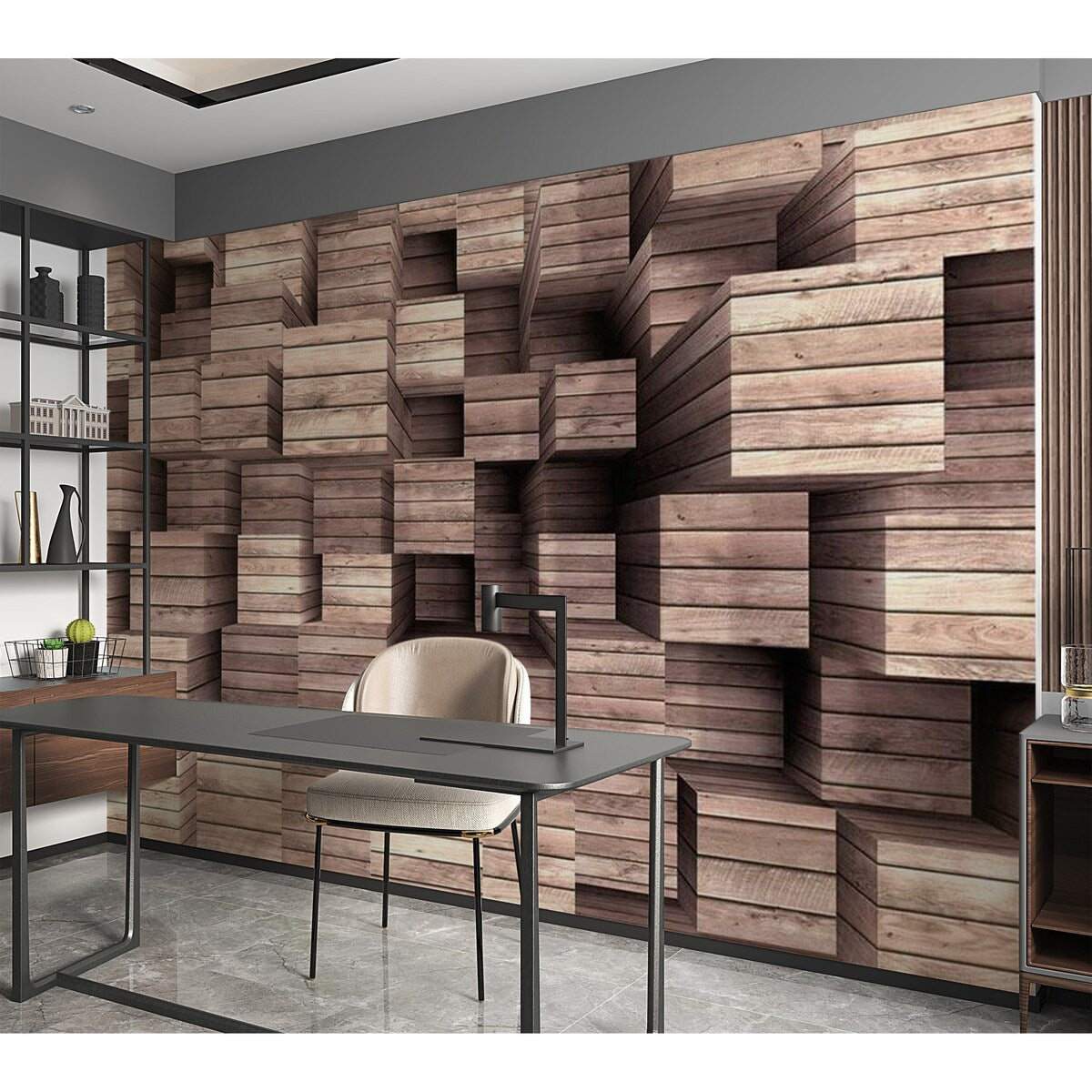 Surface Texture Wallpaper Wall Mural - Wooden Finesse