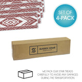 SussexHome Memorial Design 9" X 28" Stair Treads - 70% Cotton Anti-Slip Carpet Strips for Stairs-with Double Adhesive Tape