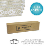 SussexHome Memorial Design 9" X 28" Stair Treads - 70% Cotton Anti-Slip Carpet Strips for Stairs-with Double Adhesive Tape