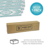 SussexHome Memorial Design 9" X 28" Stair Treads - 70% Cotton Anti-Slip Carpet Strips for Stairs-with Double Adhesive Tape