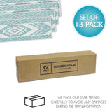 SussexHome Memorial Design 9" X 28" Stair Treads - 70% Cotton Anti-Slip Carpet Strips for Stairs-with Double Adhesive Tape