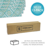 SussexHome Monument Design 9" X 28" Stair Treads - 70% Cotton Anti-Slip Carpet Strips for Stairs-with Double Adhesive Tape