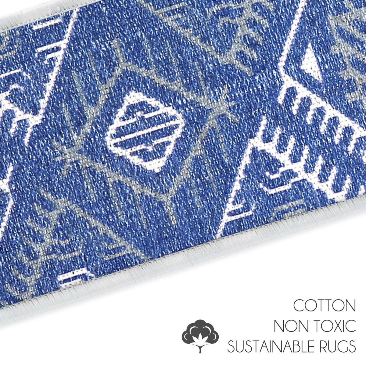 SussexHome Monument Design 9" X 28" Stair Treads - 70% Cotton Anti-Slip Carpet Strips for Stairs-with Double Adhesive Tape