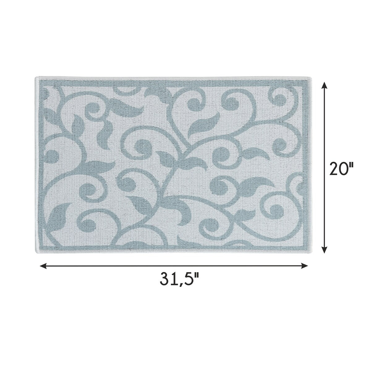 SussexHome Non-Skid Ultra-Thin Area Rugs for Laundry Room, Entryway, Bathroom and Kitchen - Washable Multipurpose Floor Mat