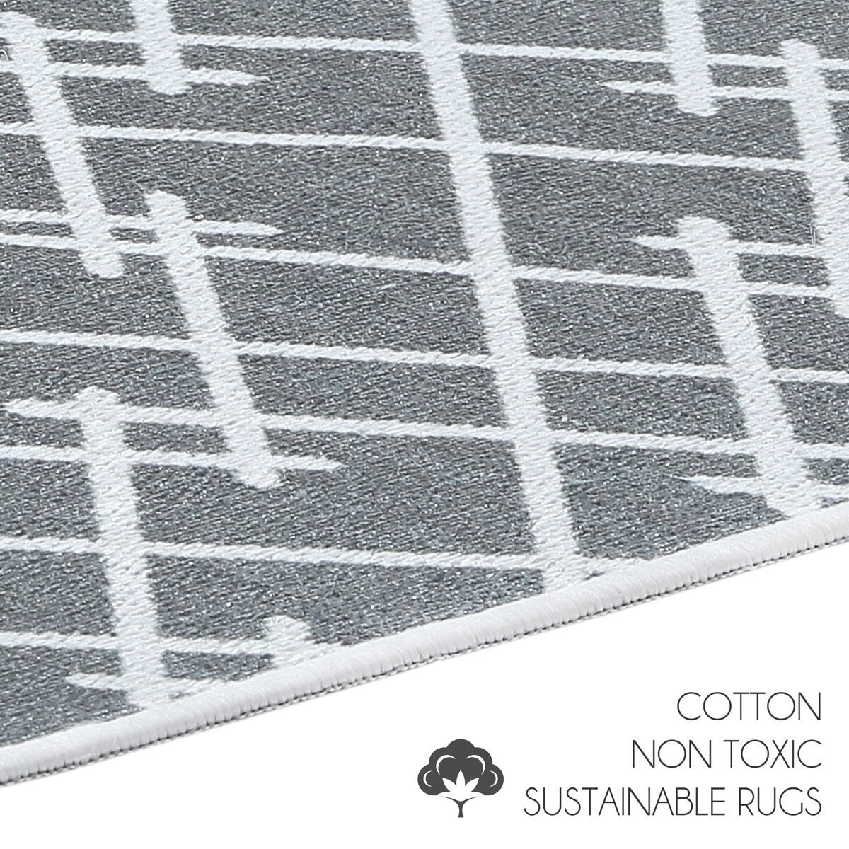 SussexHome Non-Skid Ultra-Thin Area Rugs for Laundry Room, Entryway, Bathroom and Kitchen - Washable Multipurpose Floor Mat