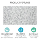 SussexHome Non-Skid Ultra-Thin Area Rugs for Laundry Room, Entryway, Bathroom and Kitchen - Washable Multipurpose Floor Mat