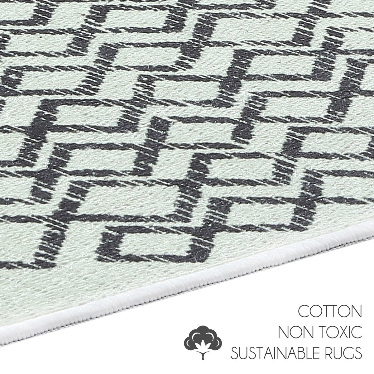 SussexHome Non-Skid Ultra-Thin Area Rugs for Laundry Room, Entryway, Bathroom and Kitchen - Washable Multipurpose Floor Mat