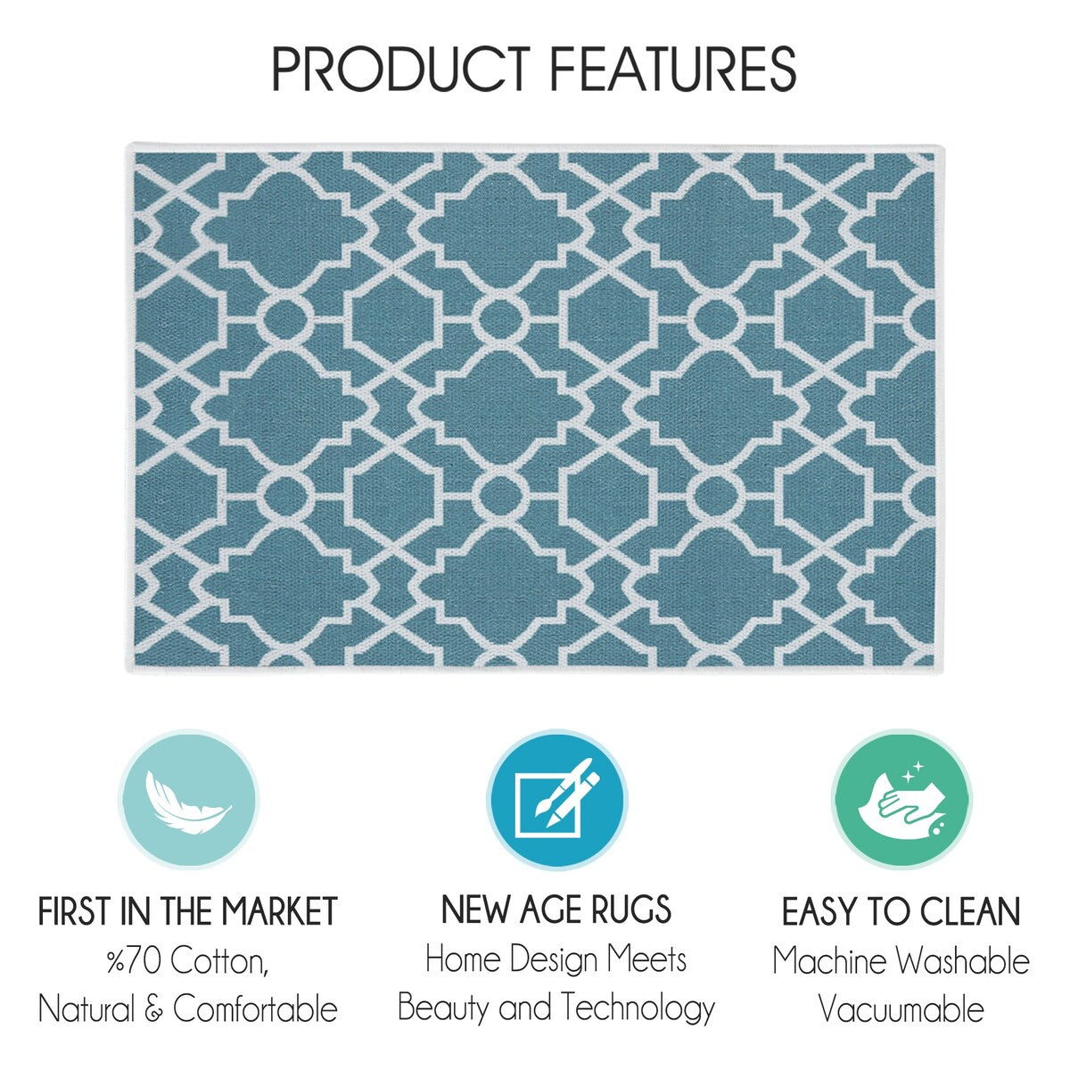 SussexHome Non-Skid Ultra-Thin Area Rugs for Laundry Room, Entryway, Bathroom and Kitchen - Washable Multipurpose Floor Mat