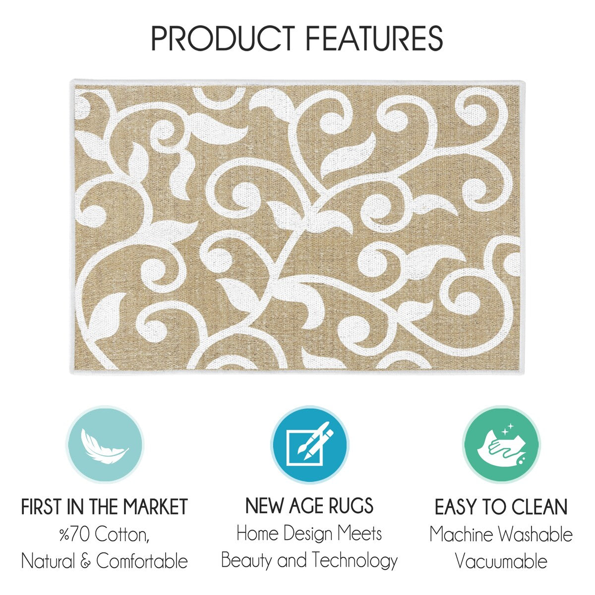 SussexHome Non-Skid Ultra-Thin Area Rugs for Laundry Room, Entryway, Bathroom and Kitchen - Washable Multipurpose Floor Mat