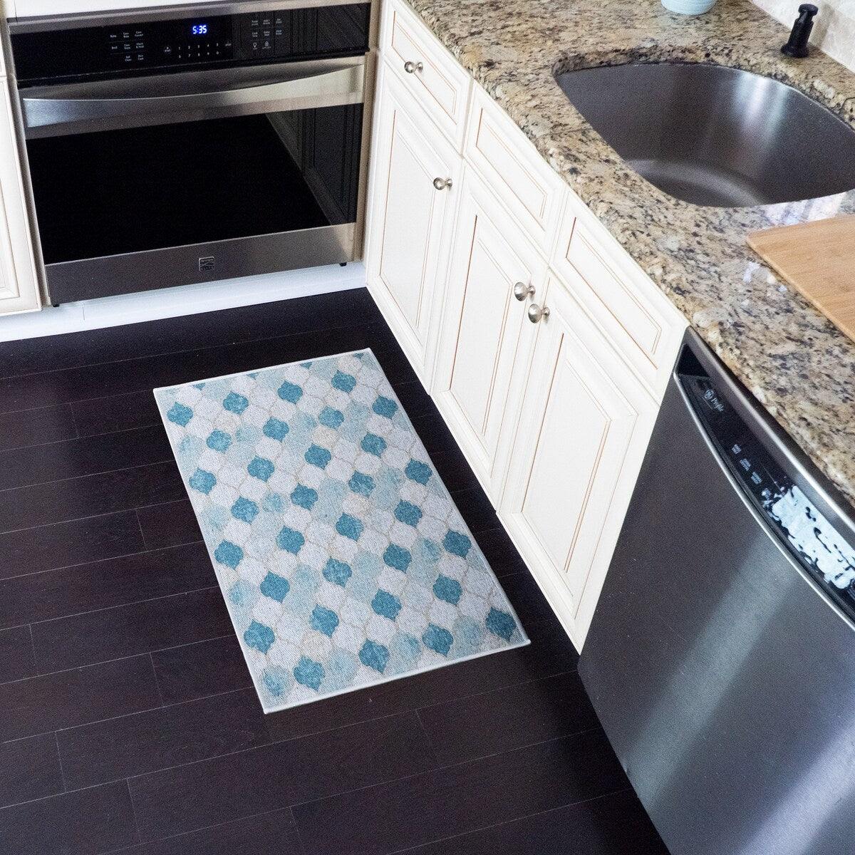 SussexHome Non-Skid Ultra-Thin Area Rugs for Laundry Room, Entryway, Bathroom and Kitchen - Washable Multipurpose Floor Mat