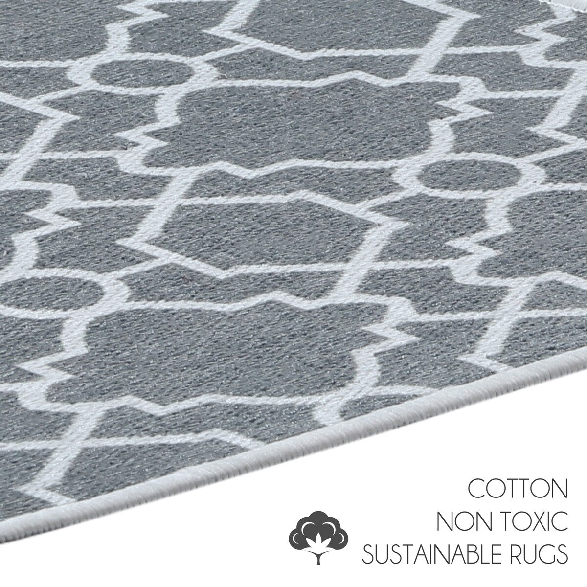 SussexHome Non-Skid Ultra-Thin Area Rugs for Laundry Room, Entryway, Bathroom and Kitchen - Washable Multipurpose Floor Mat