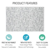 SussexHome Non-Skid Ultra-Thin Area Rugs for Laundry Room, Entryway, Bathroom and Kitchen - Washable Multipurpose Floor Mat