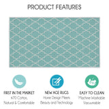 SussexHome Non-Skid Ultra-Thin Area Rugs for Laundry Room, Entryway, Bathroom and Kitchen - Washable Multipurpose Floor Mat