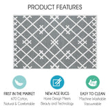 SussexHome Non-Skid Ultra-Thin Area Rugs for Laundry Room, Entryway, Bathroom and Kitchen - Washable Multipurpose Floor Mat