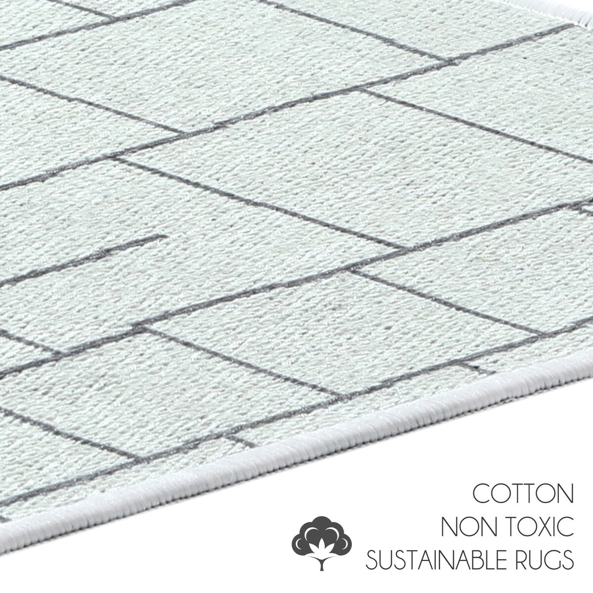 SussexHome Non-Skid Ultra-Thin Area Rugs for Laundry Room, Entryway, Bathroom and Kitchen - Washable Multipurpose Floor Mat
