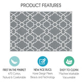 SussexHome Non-Skid Ultra-Thin Area Rugs for Laundry Room, Entryway, Bathroom and Kitchen - Washable Multipurpose Floor Mat
