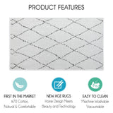 SussexHome Non-Skid Ultra-Thin Area Rugs for Laundry Room, Entryway, Bathroom and Kitchen - Washable Multipurpose Floor Mat