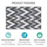 SussexHome Non-Skid Ultra-Thin Area Rugs for Laundry Room, Entryway, Bathroom and Kitchen - Washable Multipurpose Floor Mat