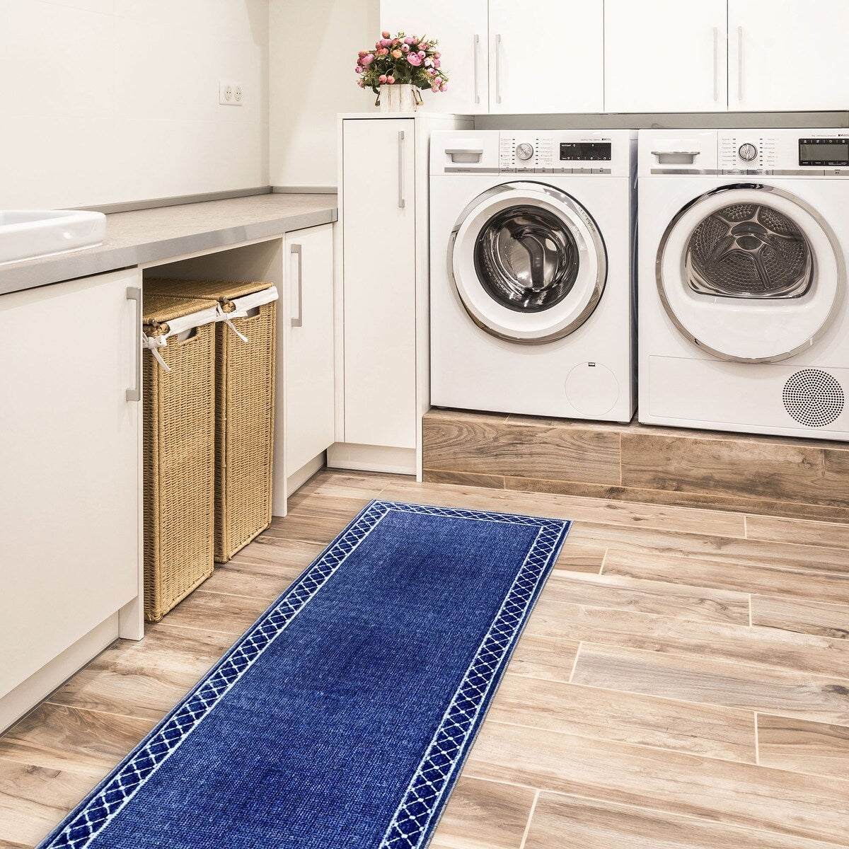 SussexHome Washable Ultra Thin Laundry Room Rug Runner - 20" x 59"