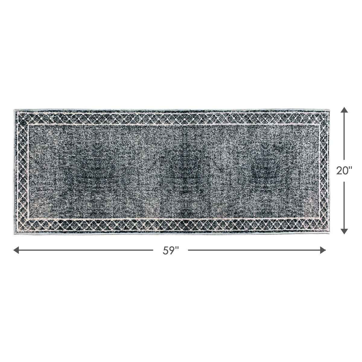 SussexHome Washable Ultra Thin Laundry Room Rug Runner - 20" x 59"