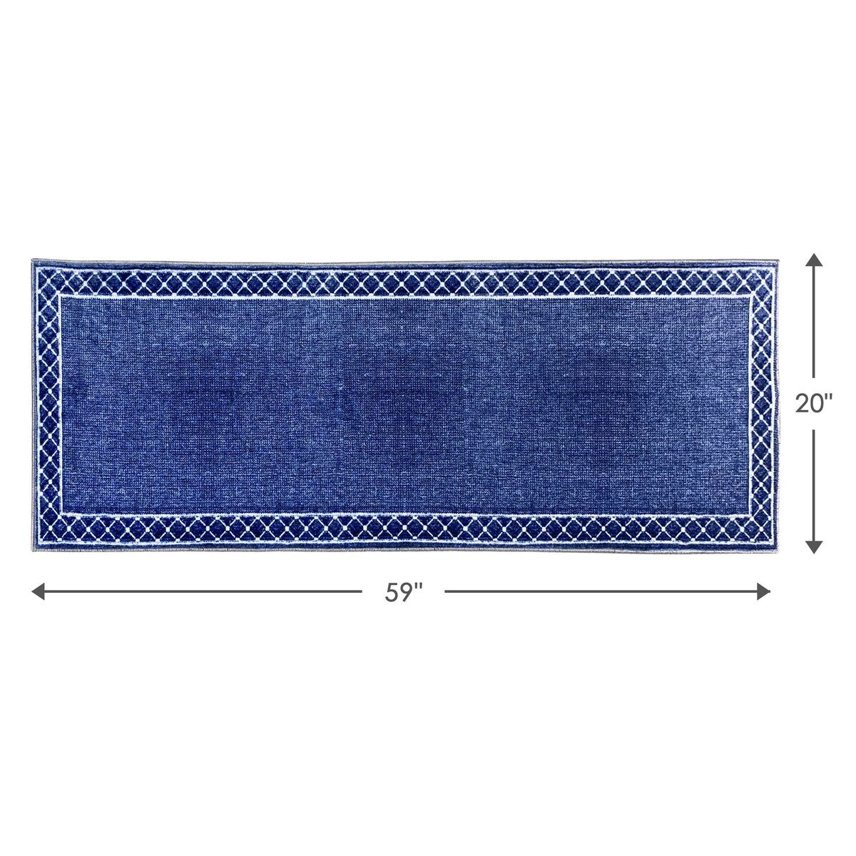SussexHome Washable Ultra Thin Laundry Room Rug Runner - 20" x 59"