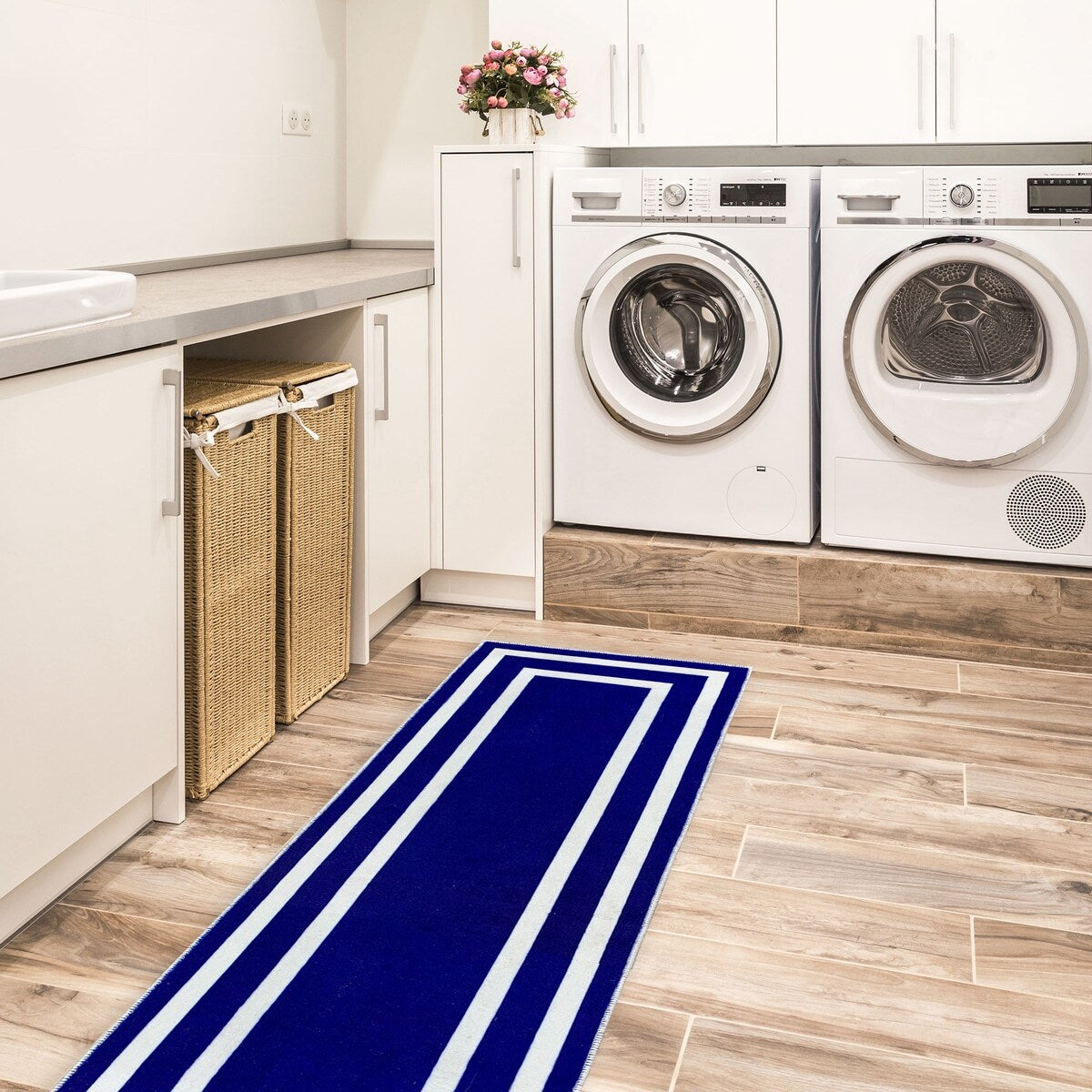 SussexHome Washable Ultra Thin Laundry Room Rug Runner - 20" x 59"