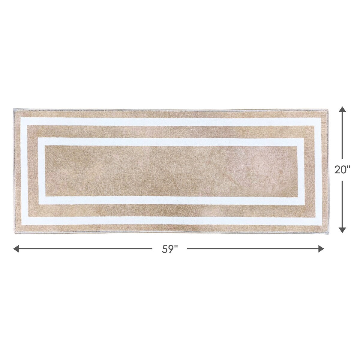 SussexHome Washable Ultra Thin Laundry Room Rug Runner - 20" x 59"