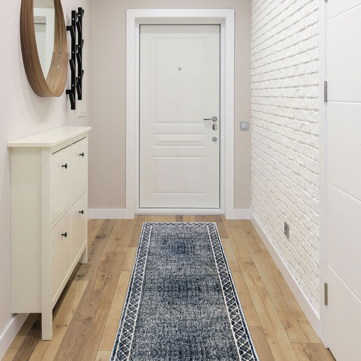 SussexHome Washable Ultra Thin Laundry Room Rug Runner - 20" x 59"