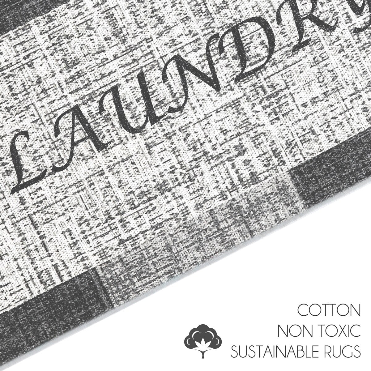 SussexHome Washable Ultra Thin Laundry Room Rug Runner - 20" x 59"