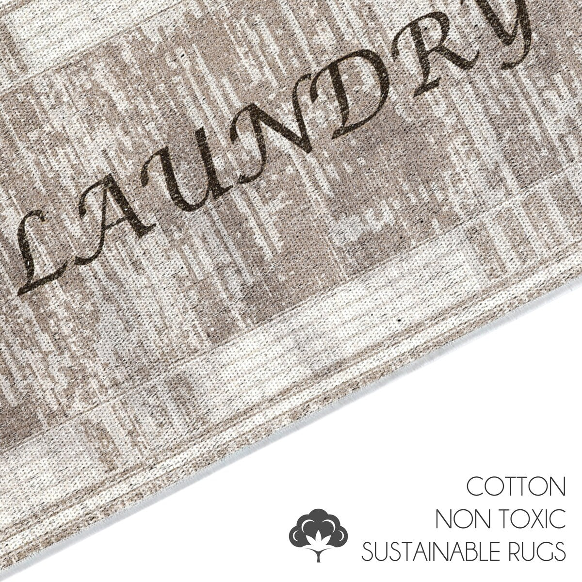 SussexHome Washable Ultra Thin Laundry Room Rug Runner - 20" x 59"