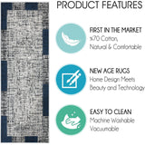 SussexHome Washable Ultra Thin Laundry Room Rug Runner - 20" x 59"