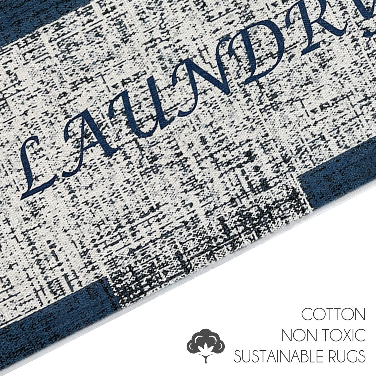 SussexHome Washable Ultra Thin Laundry Room Rug Runner - 20" x 59"