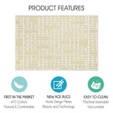Sussexhome Heavy Duty Ultra Thin Non Slip Washable Cotton Indoor Rug - 2' x 3'