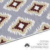 Sussexhome Heavy Duty Ultra Thin Non Slip Washable Cotton Indoor Rug - 2' x 3'