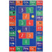 Sussexhome Low Pile Non-Slip Washable Educational Rug